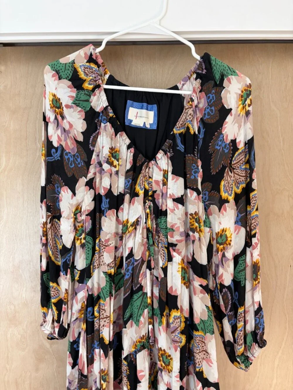 Anthropologie Tiered V-Neck Tunic Dress - Picture 2 of 6